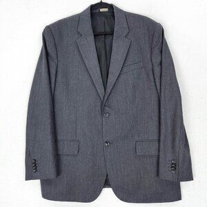 Banana Republic Jacket Mens 44R Gray Wool Two Button Blazer Suit Career Classic